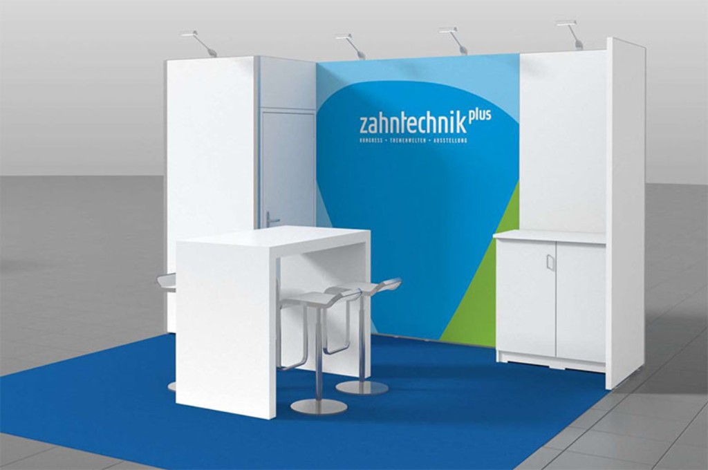 Messestand Planen Zahntechnikplus